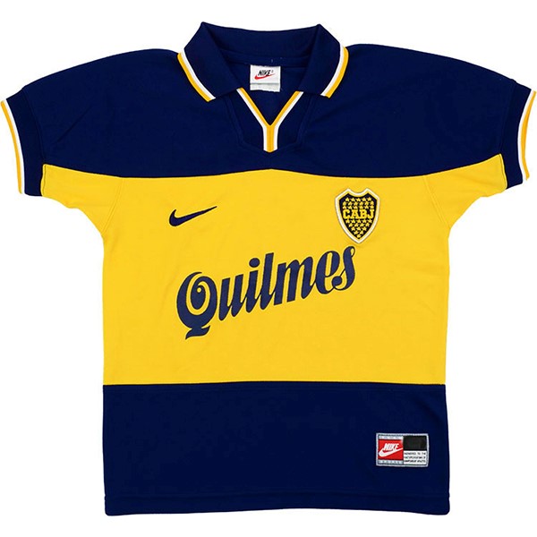 Camiseta Boca Juniors Replica Primera Ropa Retro 1999 Azul Amarillo